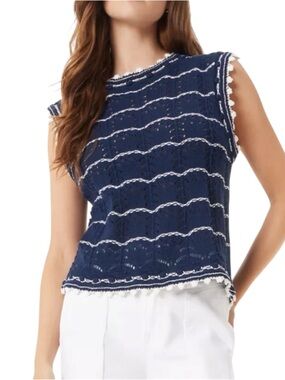 Sam Edelman Willa Sleeveless Pullover Sweater Cotton blend Size XS